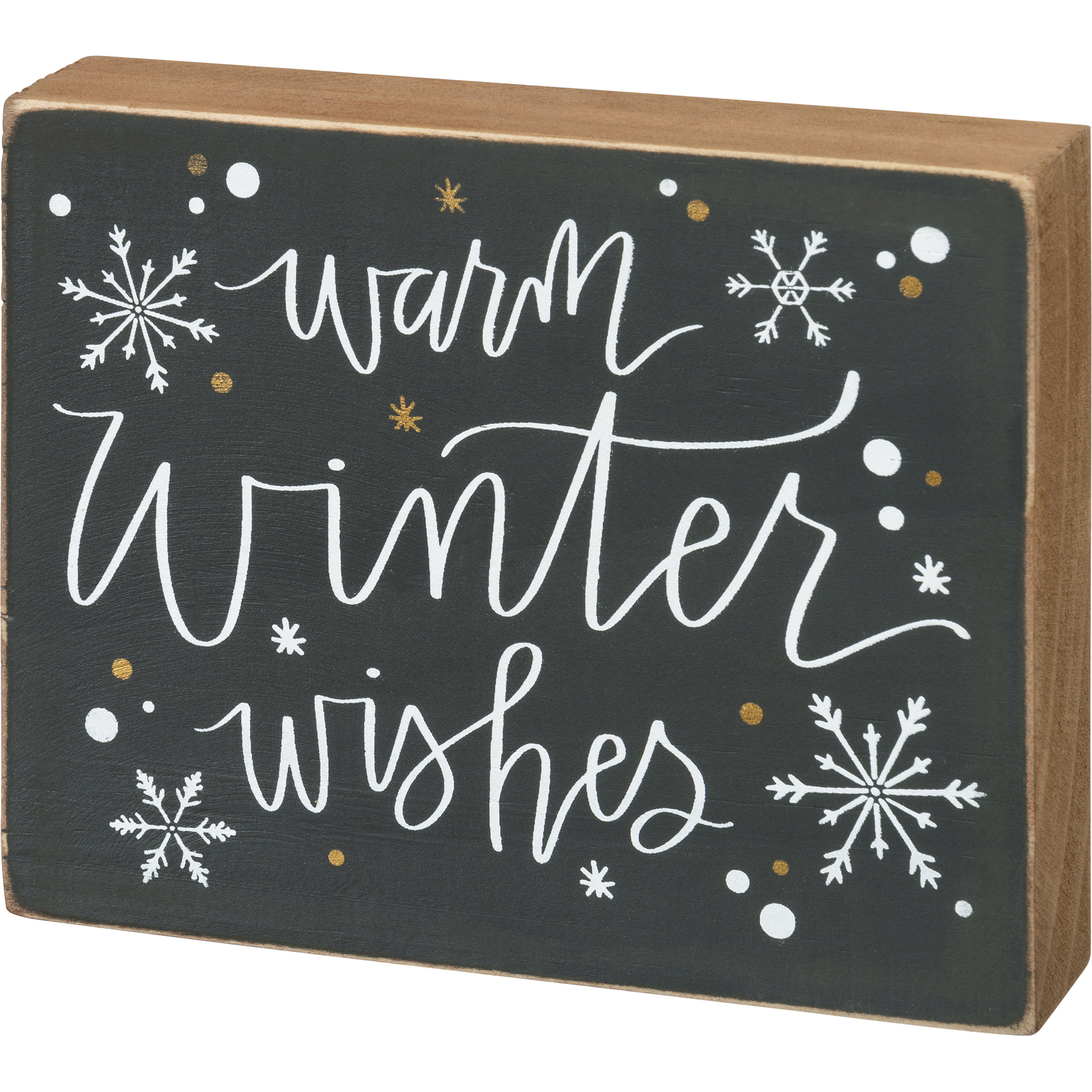 Block Sign Warm Winter Wishes Nordic Collection Primitives By Kathy