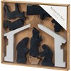 Chunky Sitter Set - Nativity - Manger: 8.50" x 6.50" x 0.50", Figures: varying sizes. - Wood, Plastic