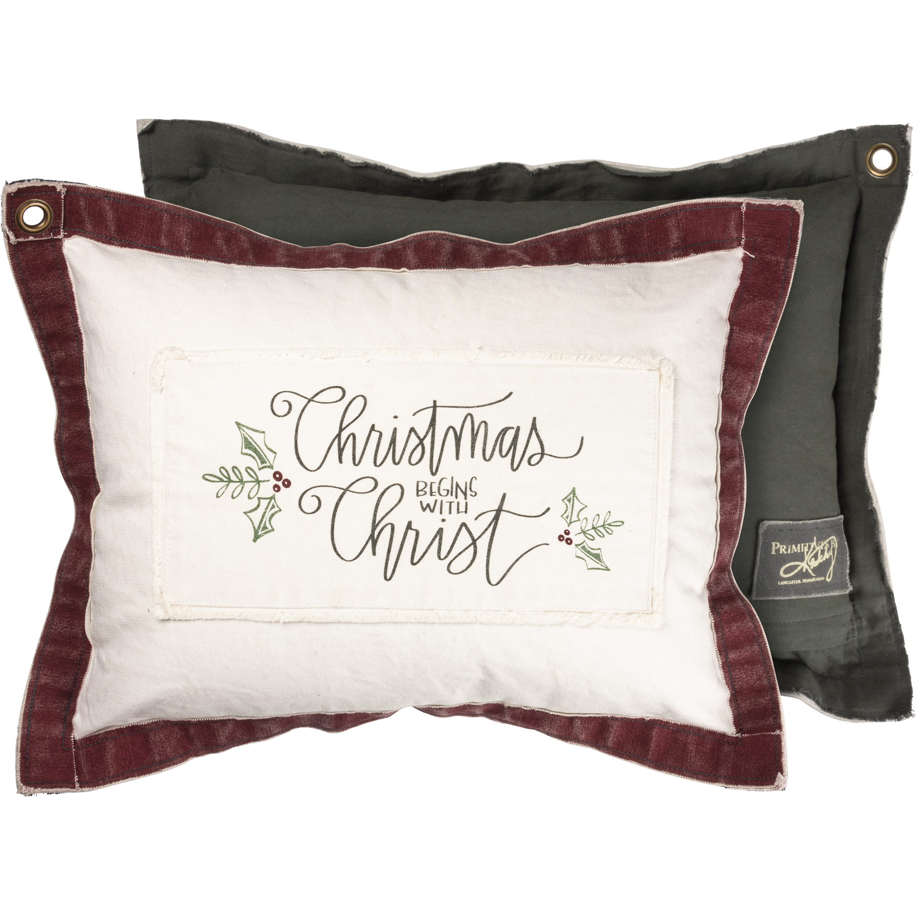 Christmas Begins With Christ Pillow Primitives By Kathy