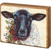 Merry Sheep Block Sign - Wood