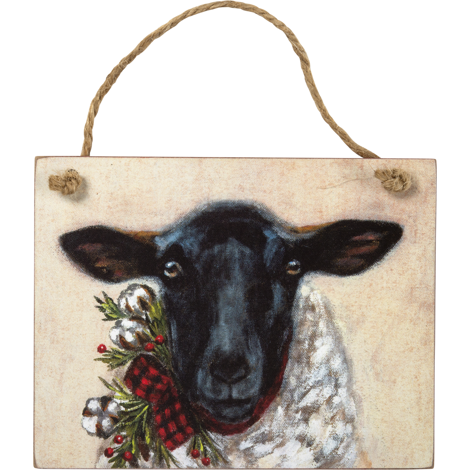 Caroline's Treasures Suffolk Sheep Christmas Ceramic Ornament Multicolor 