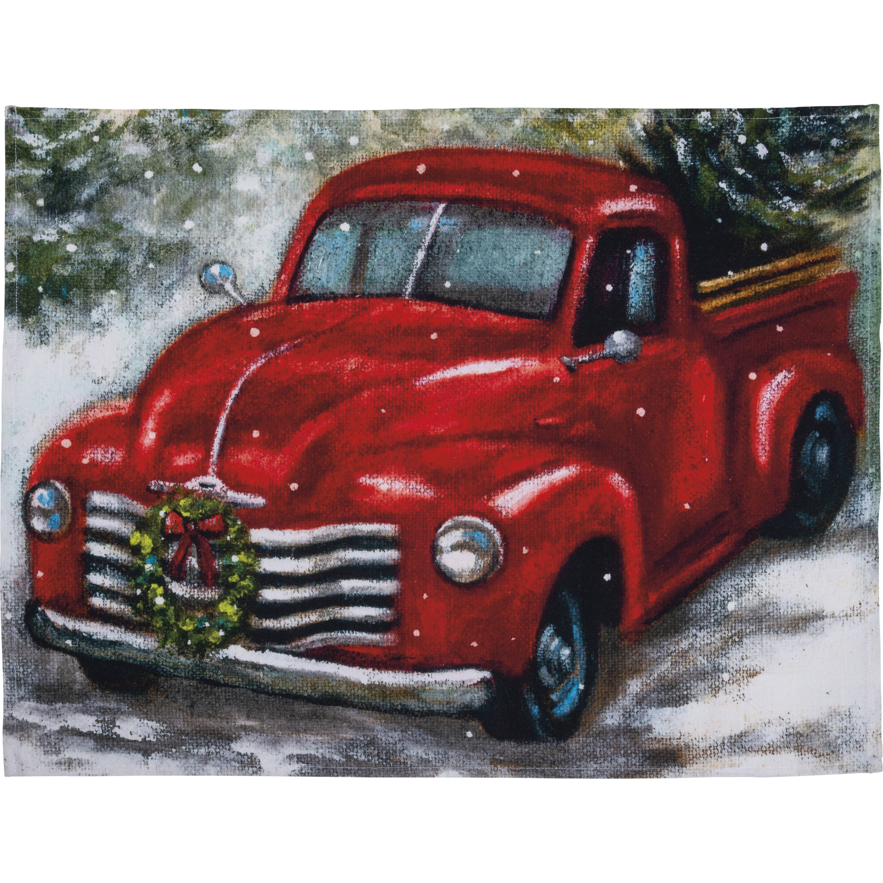 Kitchen Towel Red Truck Farmhouse Collection Primitives By Kathy