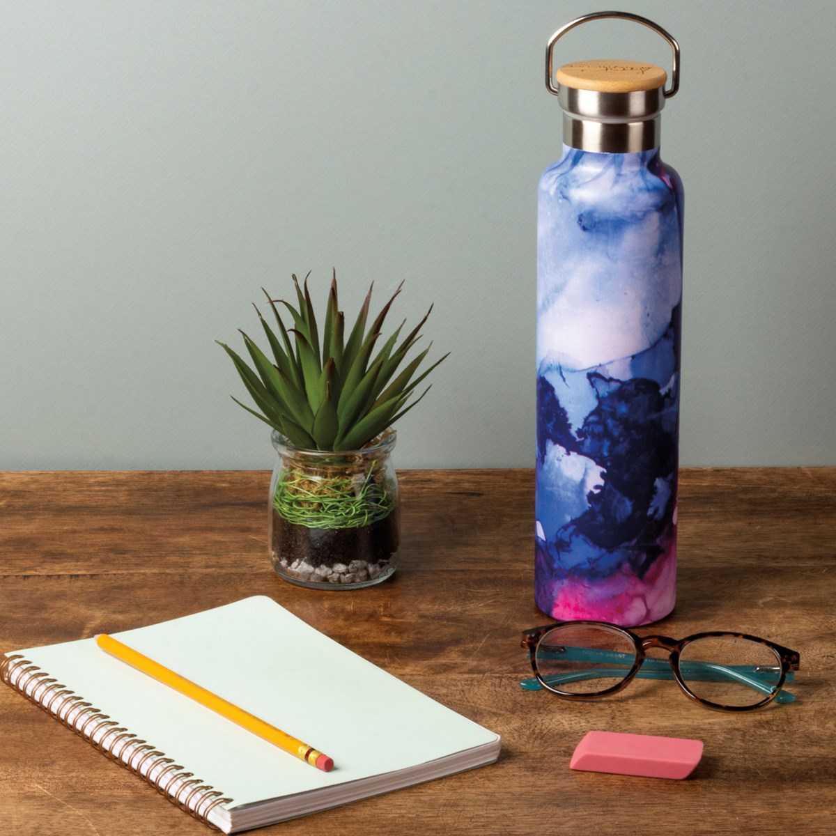 Dreaming Insulated Bottle - Stainless Steel, Bamboo