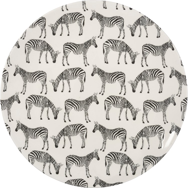 Zebra Large Plate - Stoneware