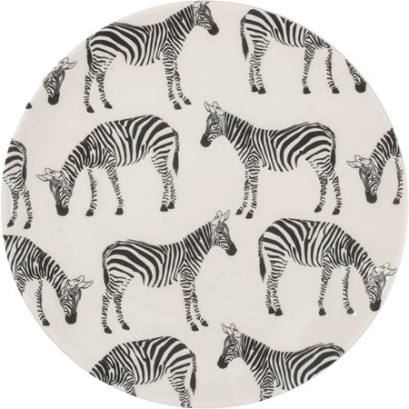 Zebra Small Plate - Stoneware