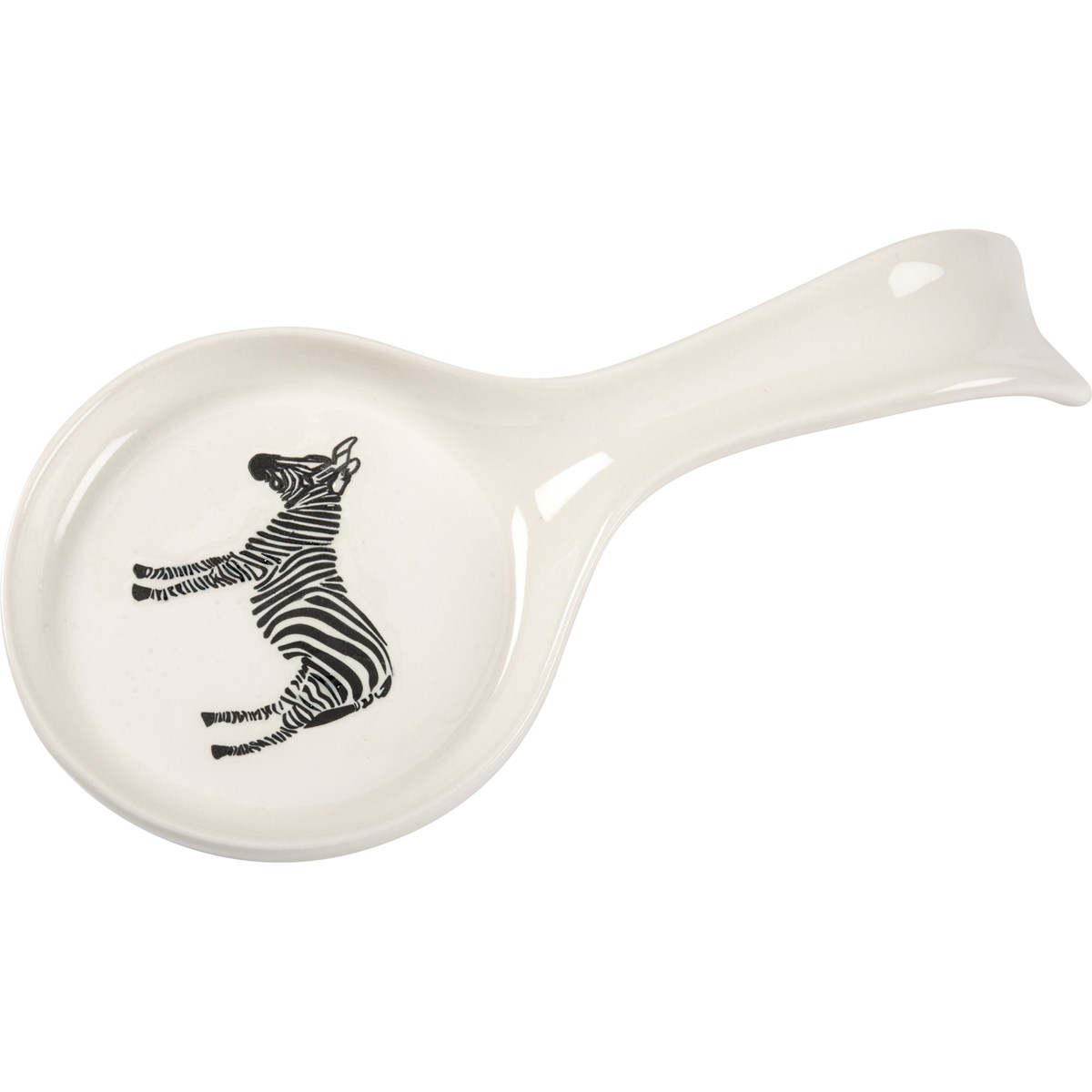 Spoon Rest - Zebra -  9" x 4.50" x 1" - Stoneware