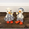 Gingham Ducks Critter Set - Felt, Fabric, Metal, Plastic