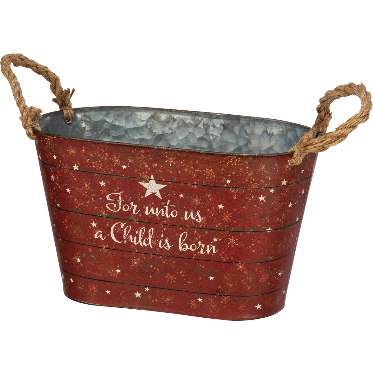 For Unto Us A Child Is Born Bucket Set - Metal, Paper