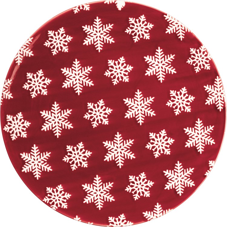 Snowflake Dinner Plate - Stoneware