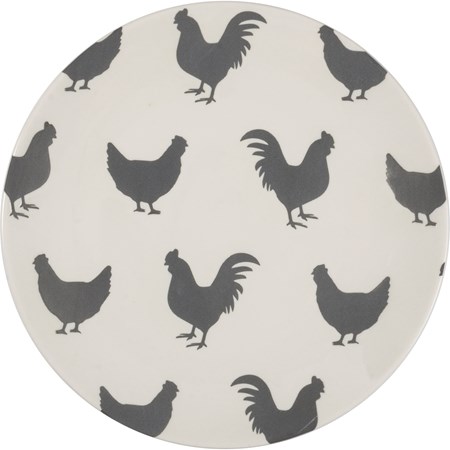Chicken Dessert Plate - Stoneware