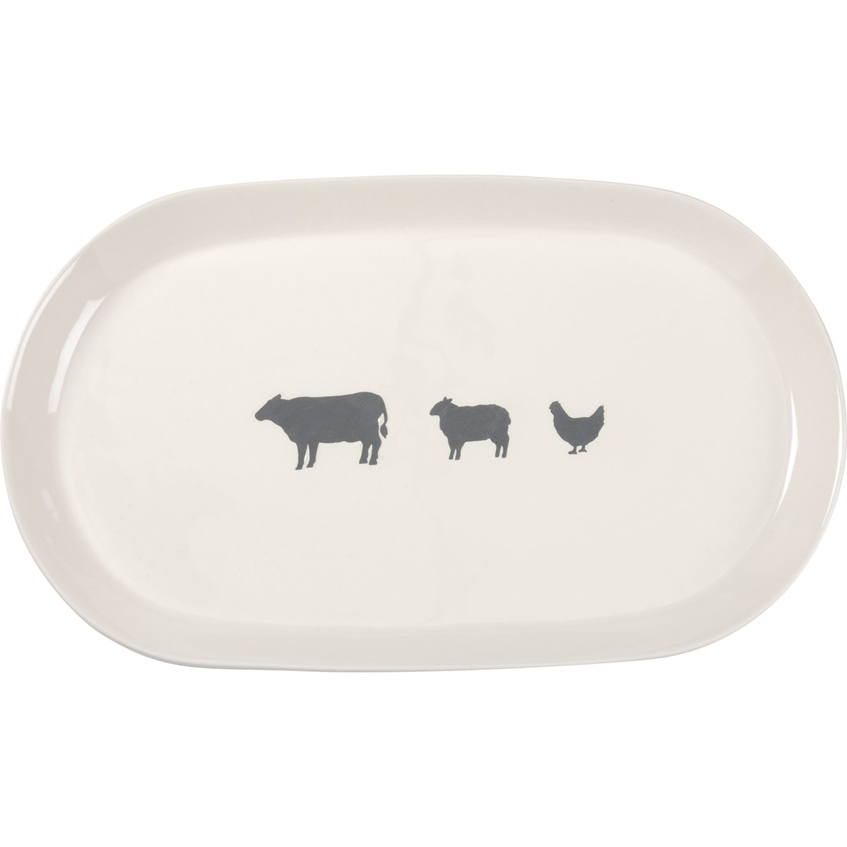 Farm Animals Oval Platter - Stoneware