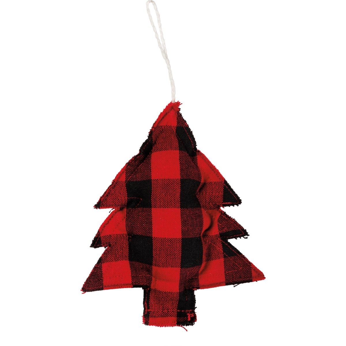 Red And Black Check Tree Ornament - Cotton