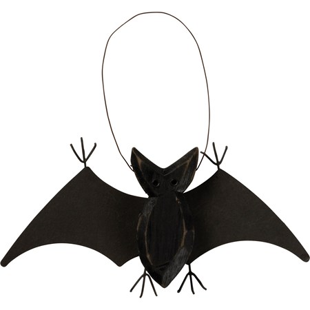 Bat Hanging Decor - Wood, Metal, Wire