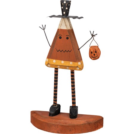 Candy Corn Man Stand Up - Wood, Metal, Wire