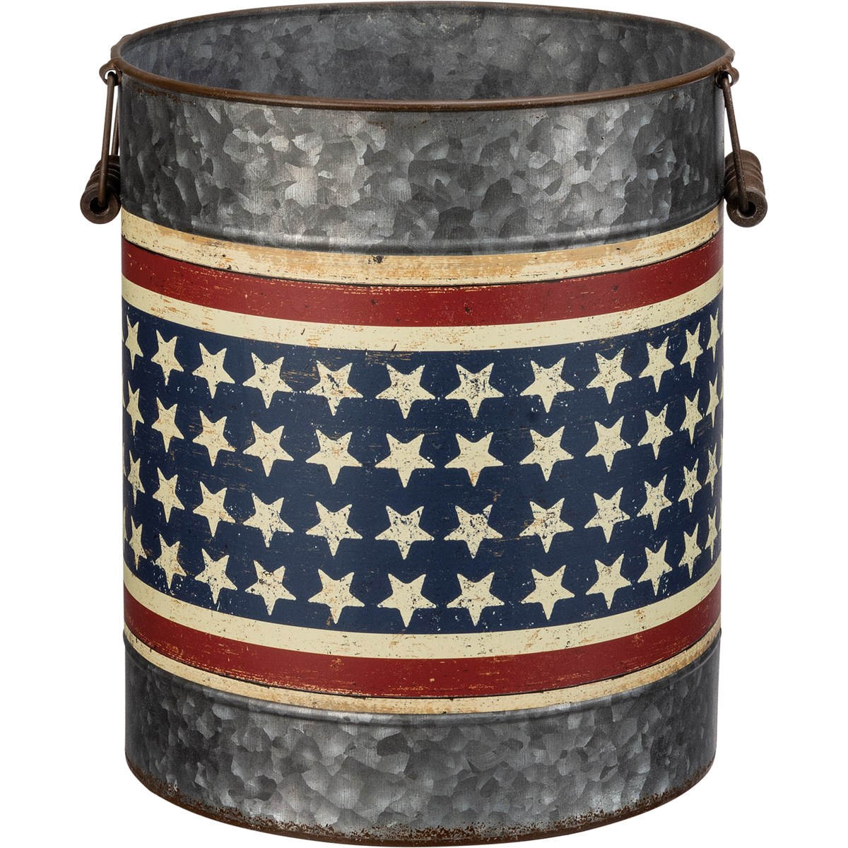 Stars & Stripes Bucket Set - Metal, Paper, Wood