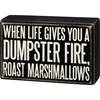 Roast Marshmallows Box Sign - Wood