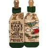 Let's Bake Stuff And Watch Movies Bottle Sock - Cotton, Nylon, Spandex
