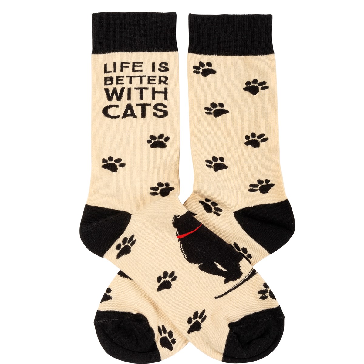Life Is Better With Cats Socks - Cotton, Nylon, Spandex