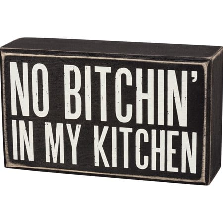 Box Sign - In My Kitchen - 6" x 3.50" x 1.75" - Wood