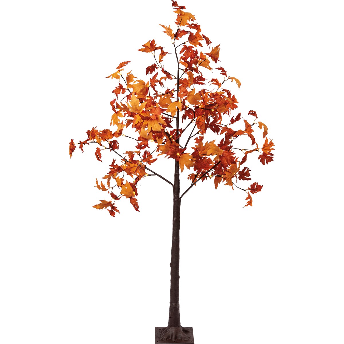 Tree Med - Fall Maple - 40" Diameter x 72", 16' Cord - Wire, Fabric, Plastic, Cord, Lights