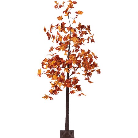 Tree Lg - Fall Maple - 48" Diameter x 96", 16' Cord - Wire, Fabric, Plastic, Cord, Lights