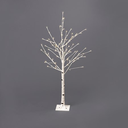 Tree Sm - White Birch - 26" Diameter x 48", 16' Cord - Plastic, Cord, Lights