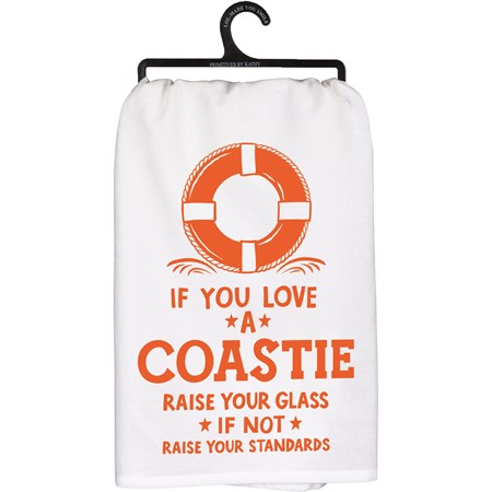 If You Love A Coastie Kitchen Towel - Cotton