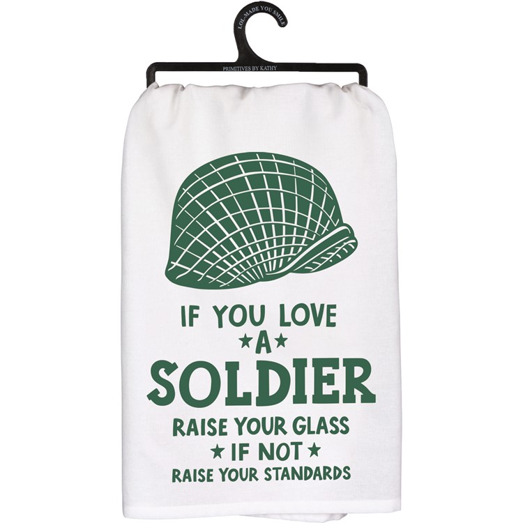 Kitchen Towel - If You Love A Soldier - 28" x 28" - Cotton