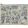 Crazy Cat Lady Zipper Folder - Post-Consumer Material, Plastic, Metal
