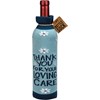 Bottle Sock - Thank You Cheers To You - 3.50" x 11.25", Fits 750mL to 1.5L bottles - Cotton, Nylon, Spandex