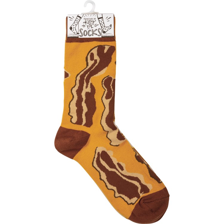 Socks - Bacon & Eggs - One Size Fits Most - Cotton, Nylon, Spandex