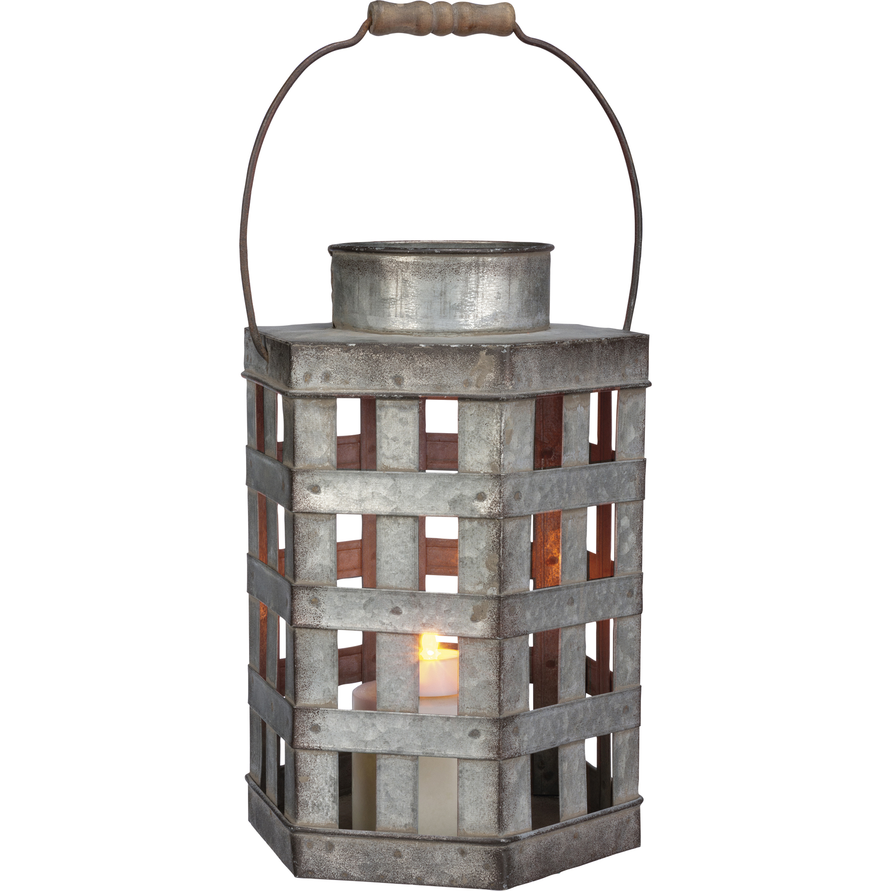Lantern Set Metal & Handles Farmhouse Collection Primitives By Kathy