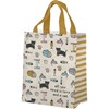 Daily Tote - Love And A Cat - 8.75" x 10.25" x 4.75" - Post-Consumer Material, Nylon