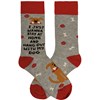 Socks - I Just Wanna Hang With My Dog - One Size Fits Most - Cotton, Nylon, Spandex