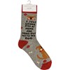 Socks - I Just Wanna Hang With My Dog - One Size Fits Most - Cotton, Nylon, Spandex