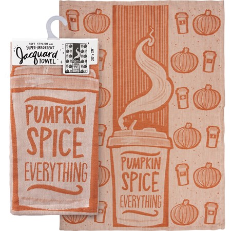 Pumpkin Spice Everything Kitchen Towel - Cotton