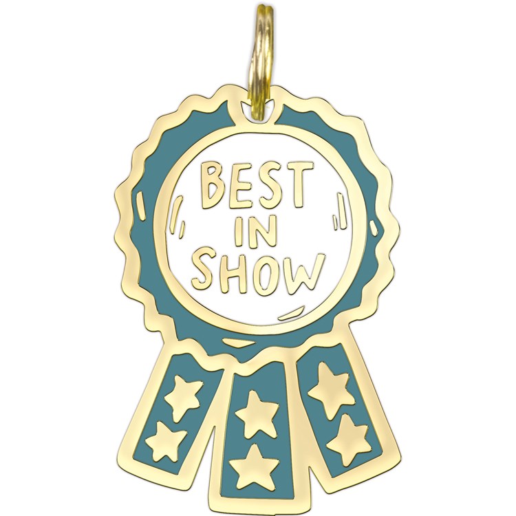 Best In Show Collar Charm - Metal, Enamel, Paper