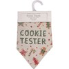 Collar Bandana Sm - Cookie Tester/Wiggle - 11.50" x 8.50" - Cotton, Linen