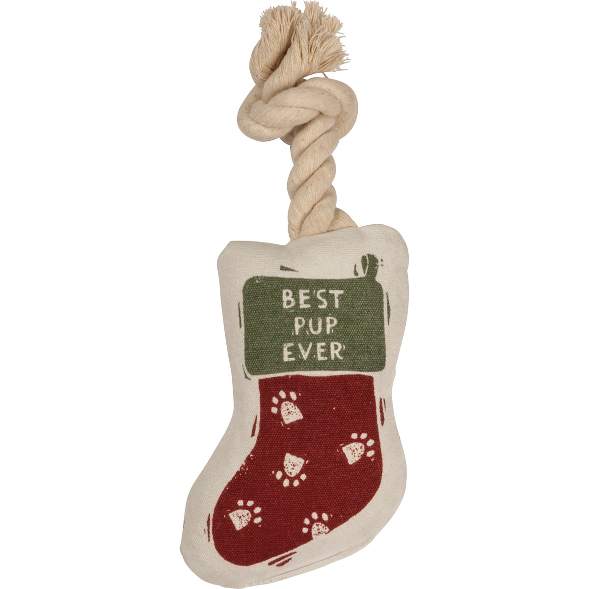 Best Pup Ever Stocking Dog Toy - Cotton, Rope