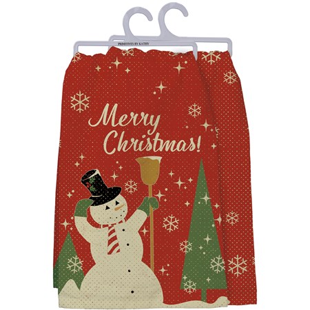 Kitchen Towel - Merry Christmas - 28" x 28" - Cotton