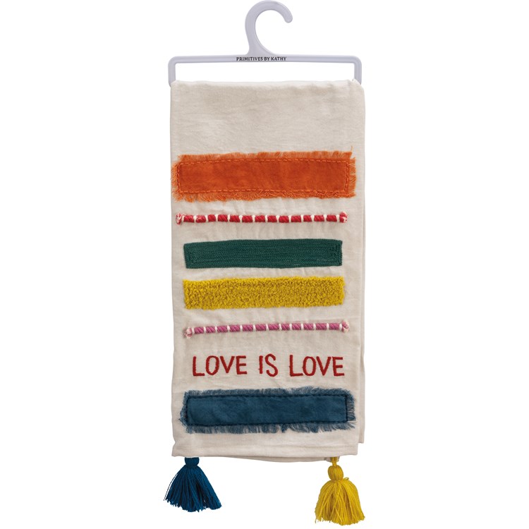 Love Is Love Stripes Kitchen Towel - Cotton