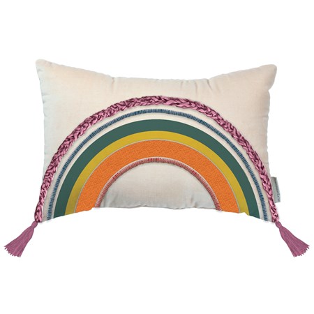 Pillow - Rainbow - 16" x 10" - Cotton, Zipper