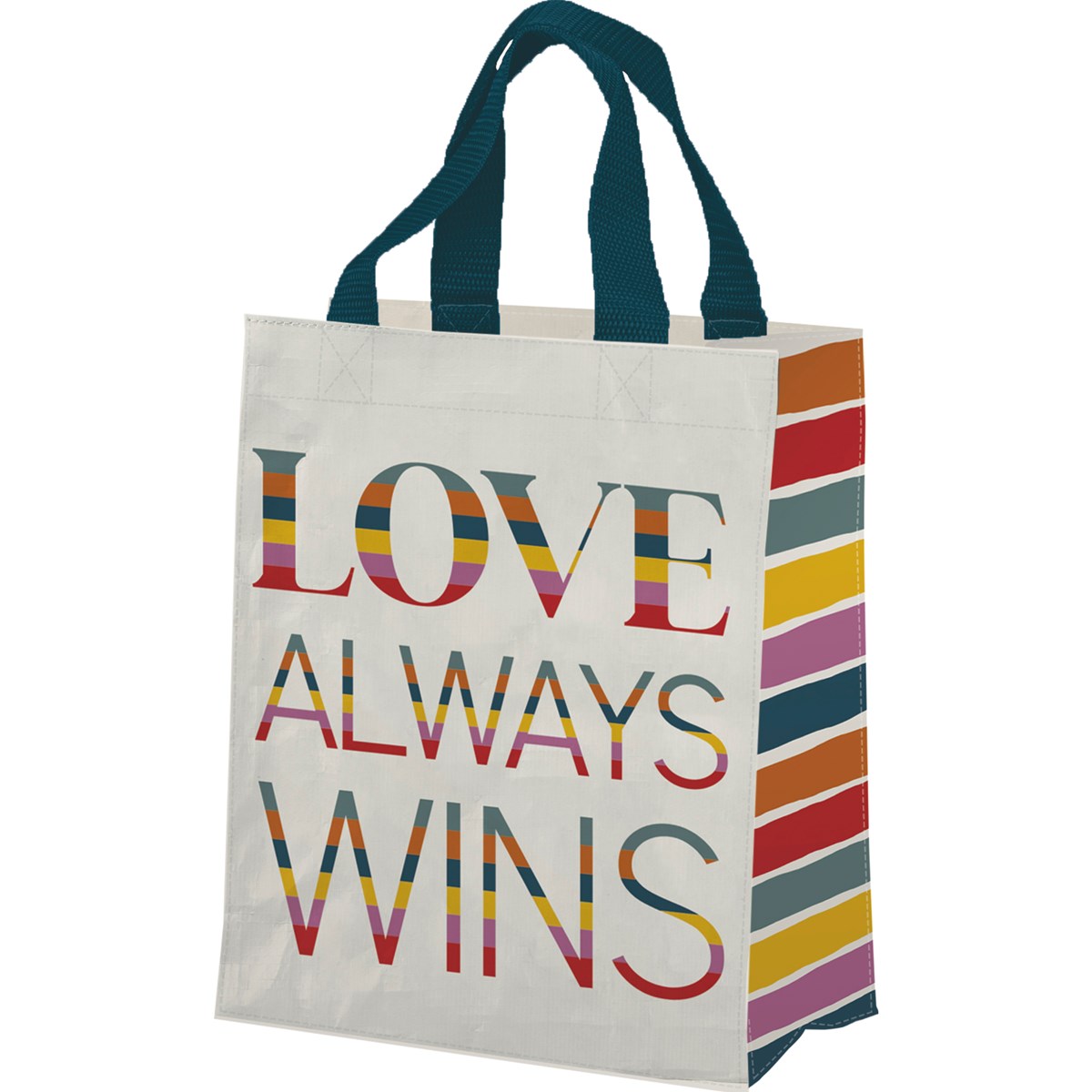 Daily Tote - Love Always Wins - 8.75" x 10.25" x 4.75" - Post-Consumer Material, Nylon