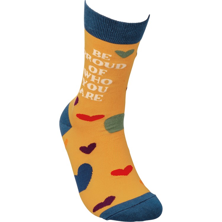 Be Proud Of Who You Are Socks - Cotton, Nylon, Spandex