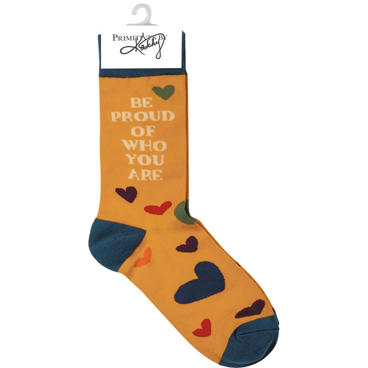 Socks - Be Proud Of Who You Are - One Size Fits Most - Cotton, Nylon, Spandex