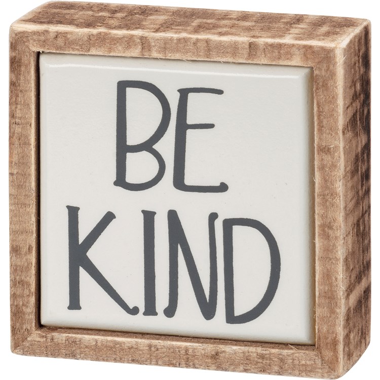 Be Kind Box Sign Mini - Wood