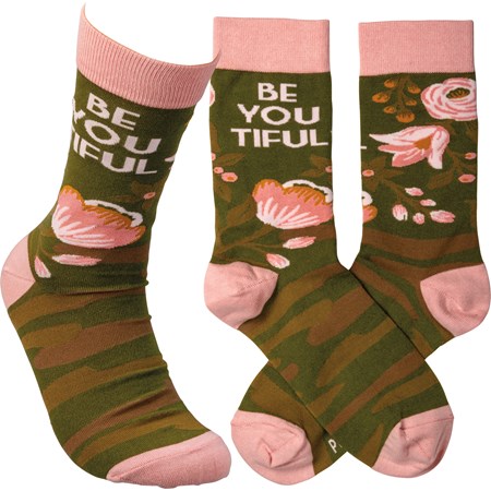 Be You Tiful Camo Socks - Cotton, Nylon, Spandex