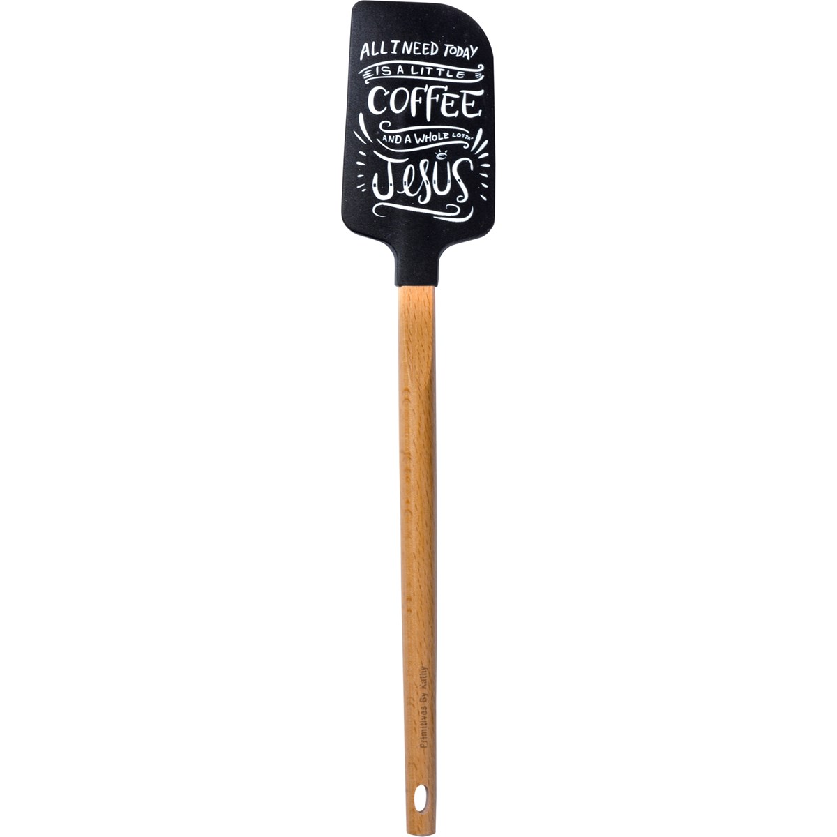 Spatula - A Little Coffee - 2.50" x 13" x 0.50" - Silicone, Wood