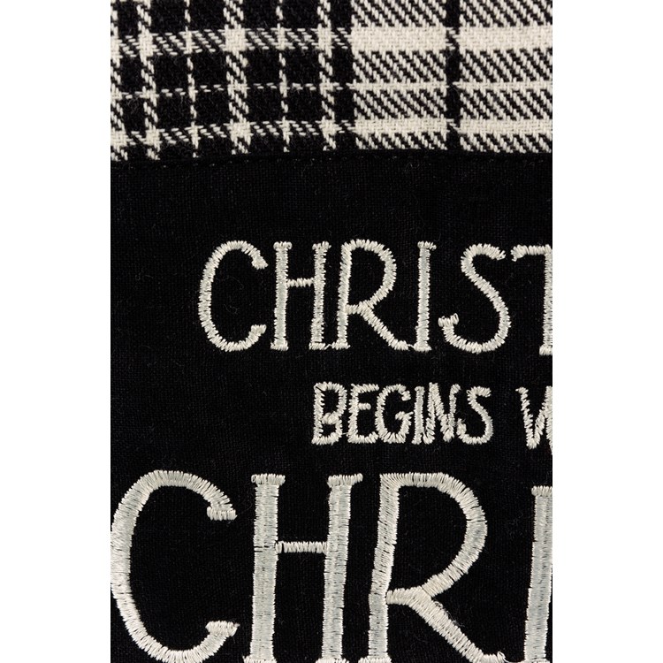 Christmas Begins With Christ Kitchen Towel - Cotton