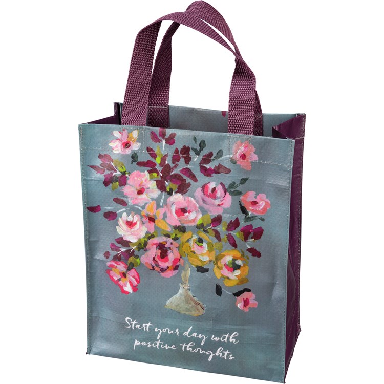 Start Your Day With Positive Thoughts Daily Tote - Post-Consumer Material, Nylon